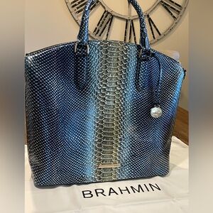 Brahmin bag large Duxbury Satchel Serenity Meridian New!